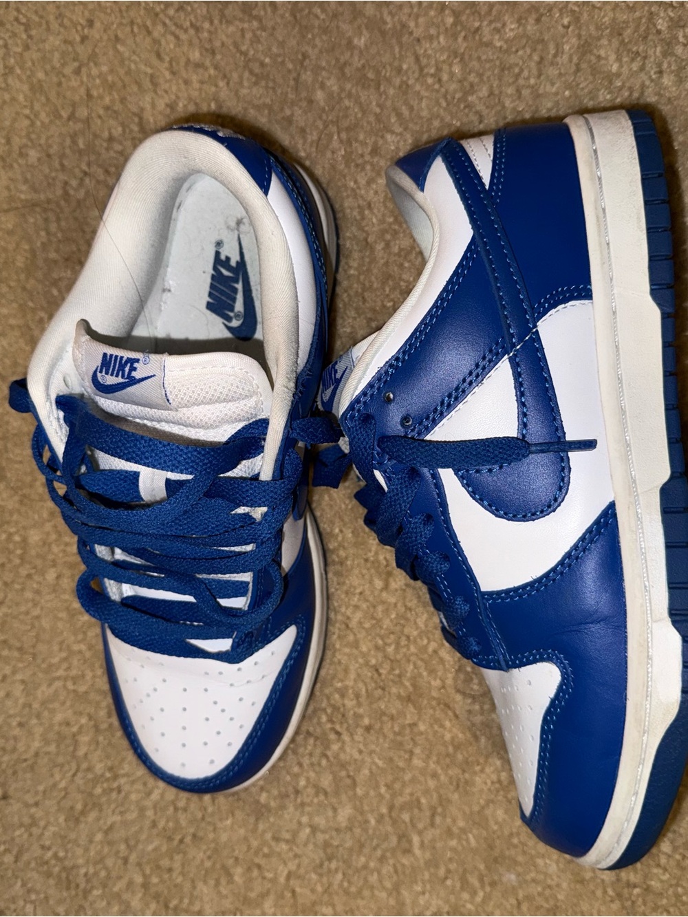 Nike Women’s Dunk Low Hyper Blue and White Low-Top Sneakers